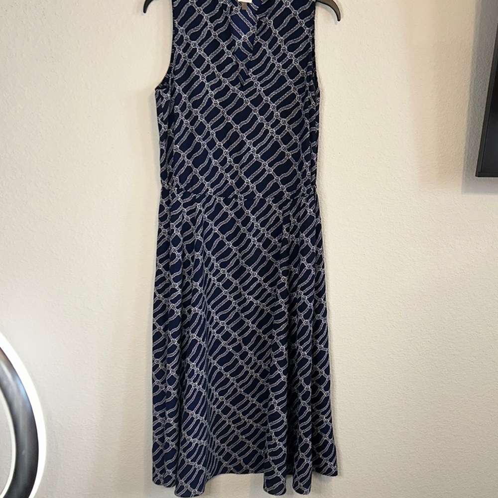 Elegant Navy Blue‎ Sleeveless Dress